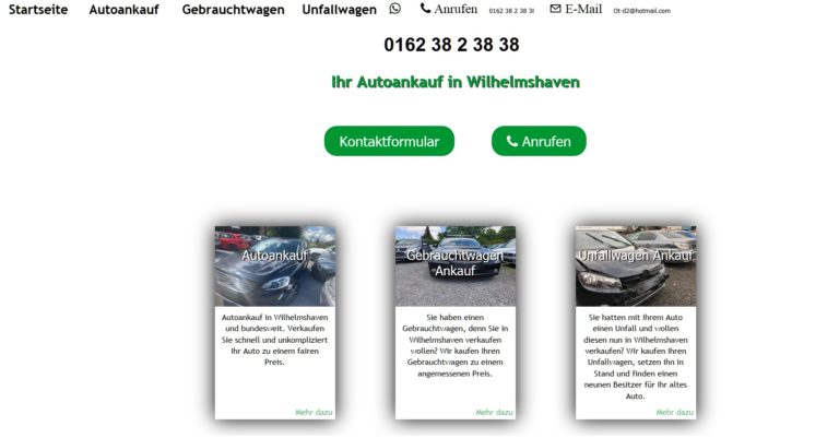 Auto verkaufen in ihrer Stadt zum Höchstpreis. Kostenlose ...