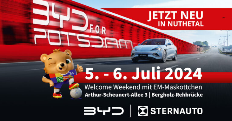 Neuer BYD Store in Potsdam: STERNAUTO expandiert